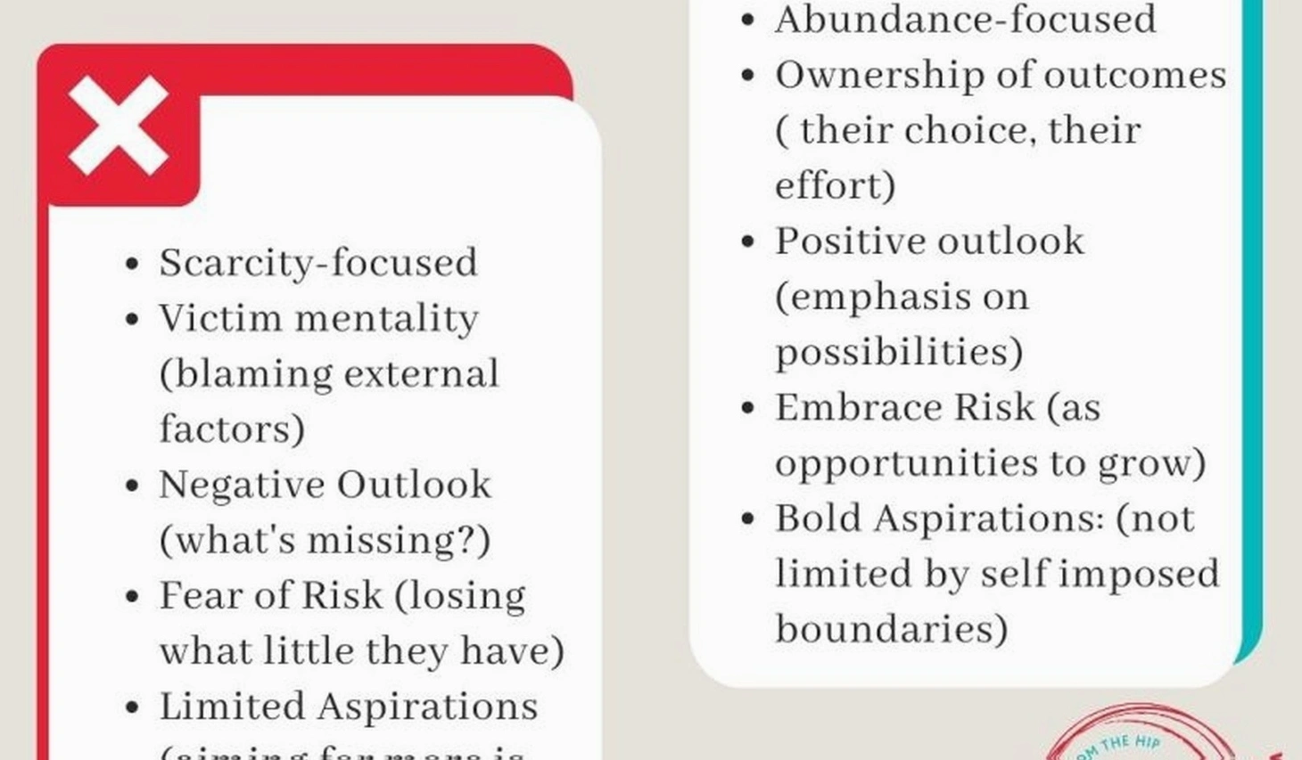 Scarcity to prosperity thinking transformation